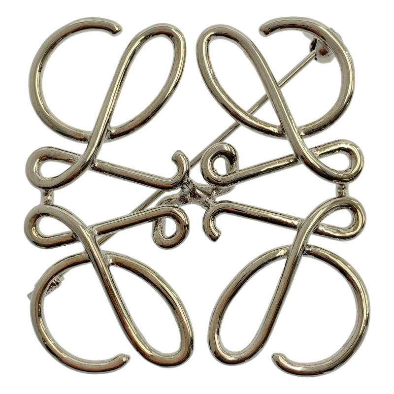 【美品】  LOEWE / ロエベ | 金属元素 アナ瓦 胸飾り | しろがね色