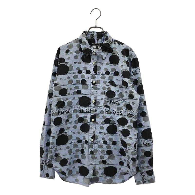 COMME des GARCONS HOMME DEUX / コムデギャルソンオムドゥ | 2021AW | David Shrigley / 総柄 プルオーバー | M | 青色 | メンズ