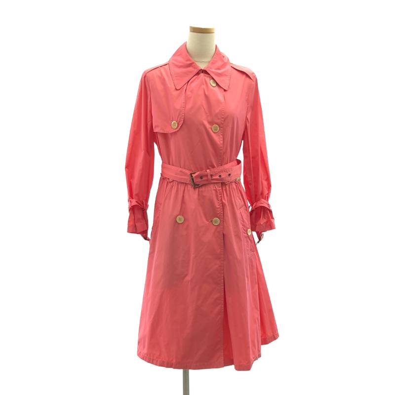 RED VALENTINO / レッドヴァレンティノ | ギャザードッキング ベルテッド トレンチコート | 40 | ピンク | レディース|KLD 店