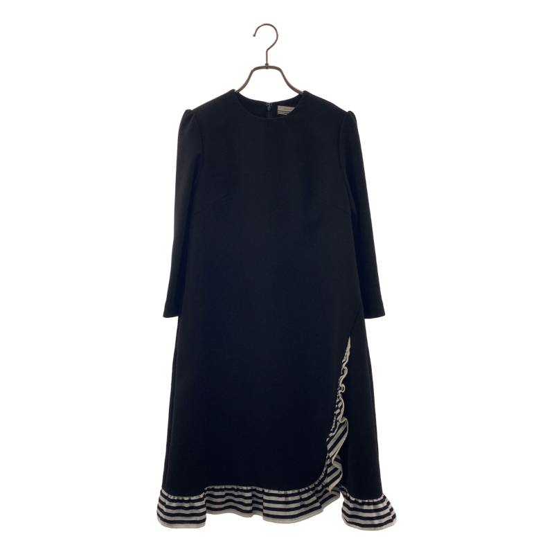 BORDERS at BALCONY / ボーダーズアットバルコニー | TRIMMED DRESS フラウンスうつり変わり 衣裳 | 36 | 黒いこと/白いこと | レディース
