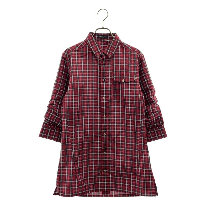 KRISVANASSCHE / クリスヴァンアッシュ | 綿織物 うつり変わり捩り スナップボタン プルオーバー | 46 | 赤いこと/白いこと/黒いこと | メンズ