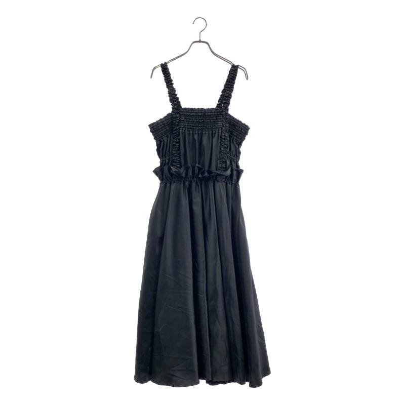 【美品】  noir kei ninomiya / ノワールケイニノミヤ | 2024AW | フラウンスかざり付ける ギャザー 音の大きさ 御召しもの 衣装 ジャンバースカート | S | 黒いこと | レディース