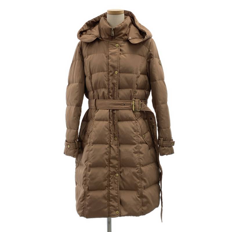【美品】  Lauren Ralph Lauren / ローレンラルフローレン | 呼びりんテッド ロゴタイプ名取り草 落ちこむ厚地の外套 / ボンネット着脱可 | M | 赤銅色 | レディース