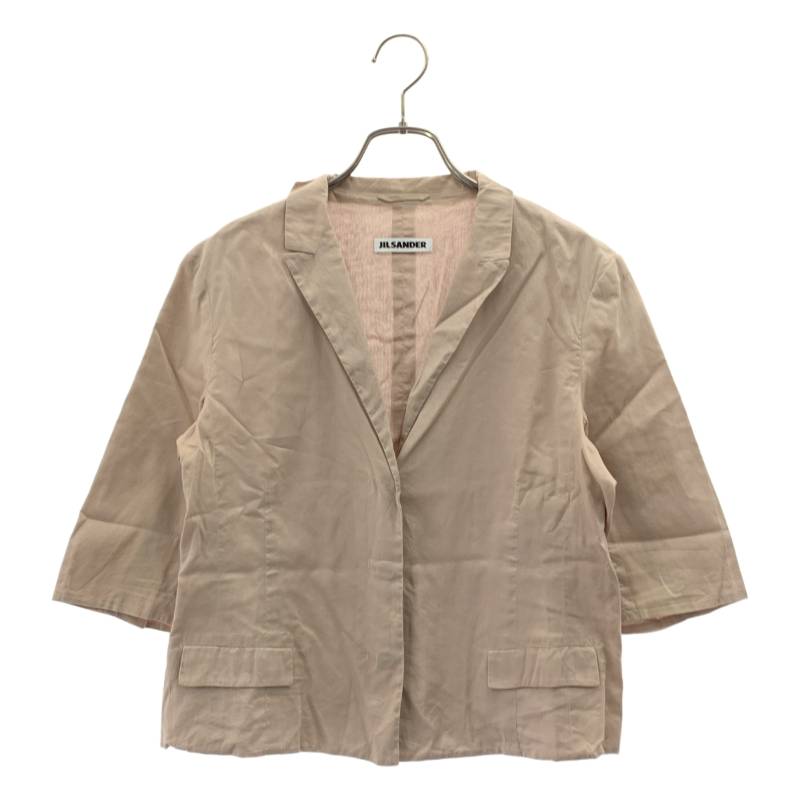 JIL SANDER / ジルサンダー | 綿織物 テーラード プルオーバー 上衣 | 38 | 薄墨色系 | レディース