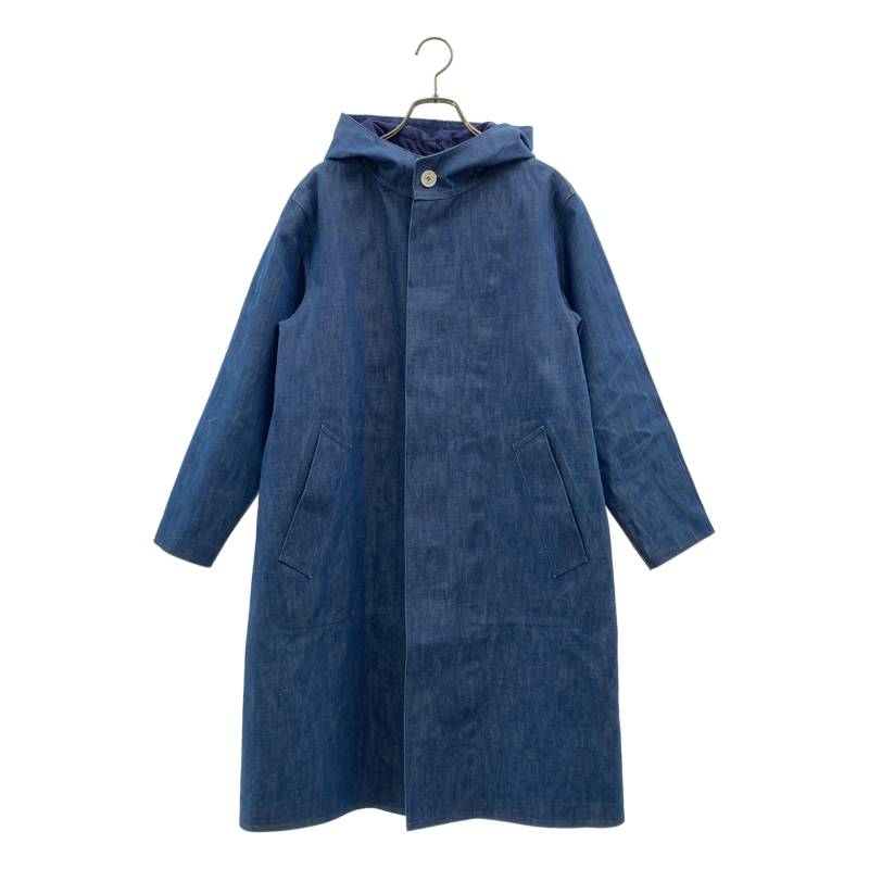 HYKE / 山歩き | × MACKINTOSH 天然ゴム引っ張ること フーデッド ロング厚地の外套 | 2 | 青碧系 | レディース