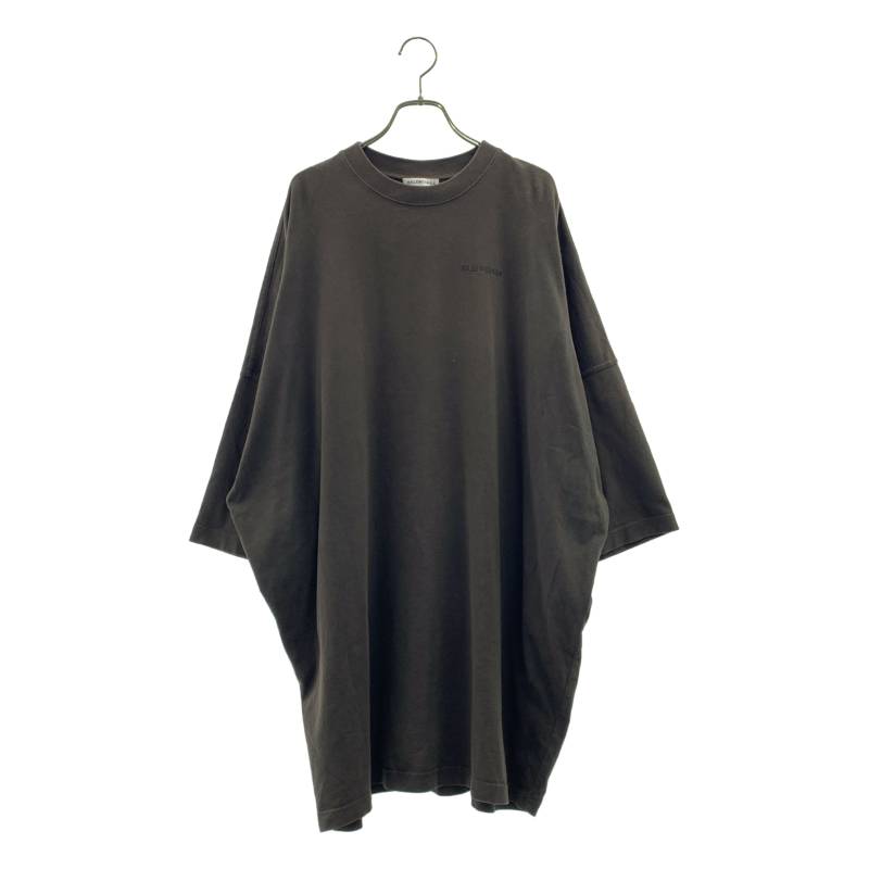 BALENCIAGA / バレンシアガ | 綿織物 ロゴエンブロイダリー 大層らしい大きさ カットソー | XS | 黒いこと系 | メンズ