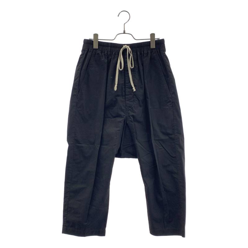 Rick Owens / リックオウエンス | 2024SS | Drawstring Cropped Woven Pants クロップドパンツ | 48 | 黒いこと | メンズ