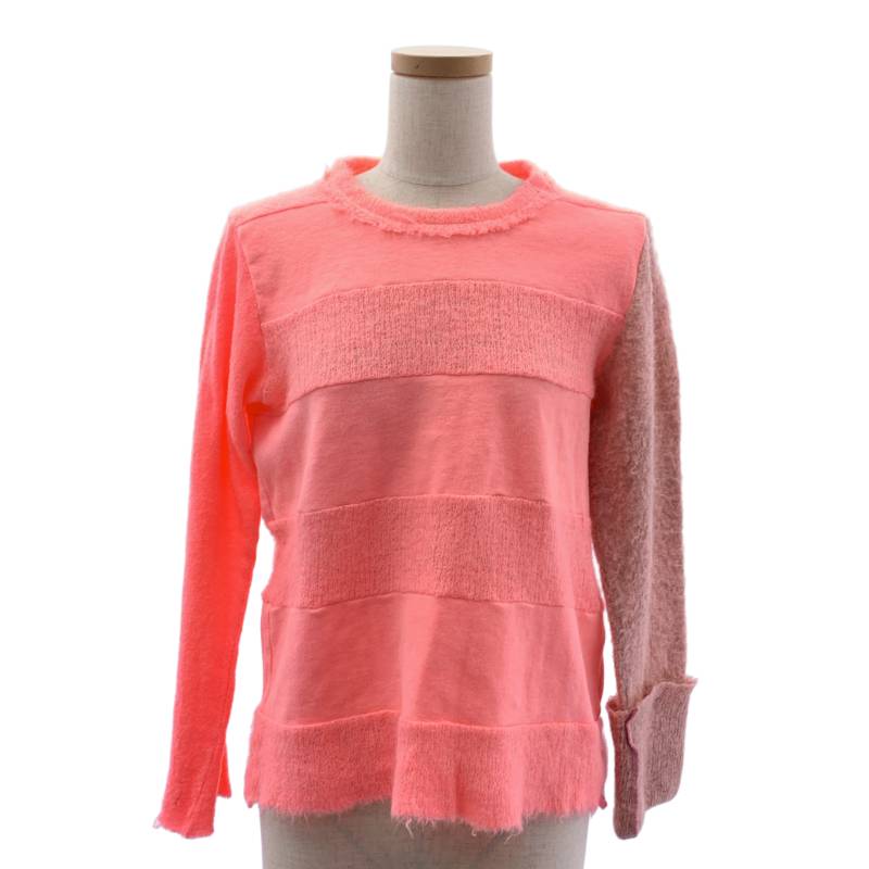 tricot COMME des GARCONS / トリココムデギャルソン | 2013AW | 羊毛 労働者の一団のど首 編み物 プルオーバー | M | さくら色 | レディース