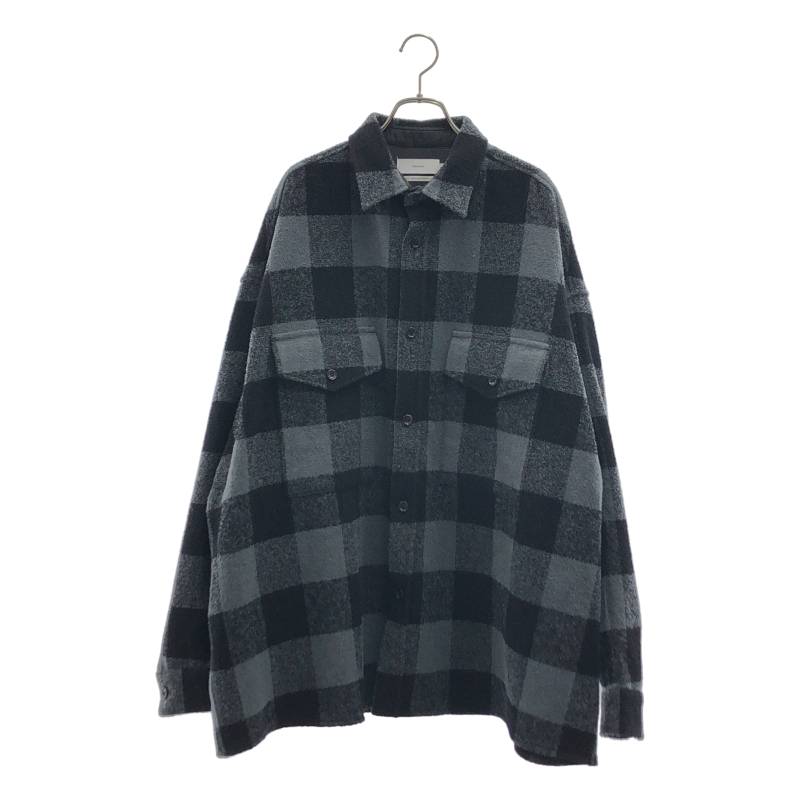 【美品】  Graphpaper / グラフ記録調査報告 | 2024AW | Tri-Spin Loop CPO Shirt 読み合わせる 綿ネルプルオーバー | 2 | 薄墨色 | メンズ