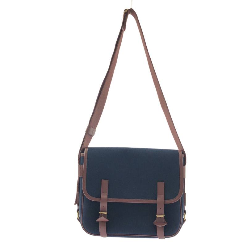 【美品】  L/UNIFORM / リュニフォーム | No.43 帆布 サッチェルバッグ | 米国海軍/ボルドーワイン | レディース