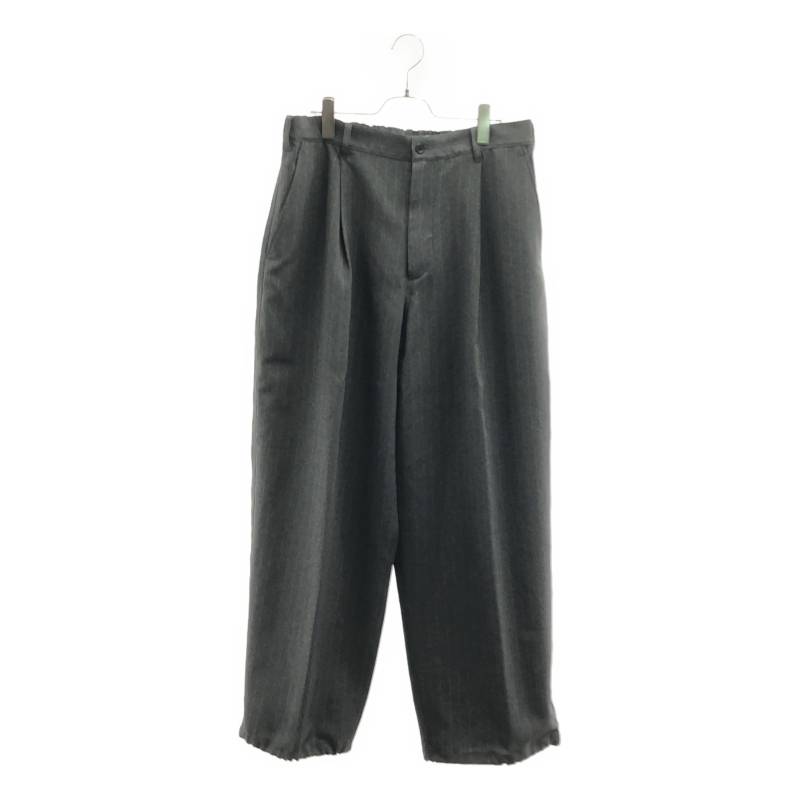 【美品】  FreshService / 生新しいお持て成し | DRY TROPICAL WIDE TROUSERS ワイドトラウザー ズボン下 | M | 薄墨色 | メンズ