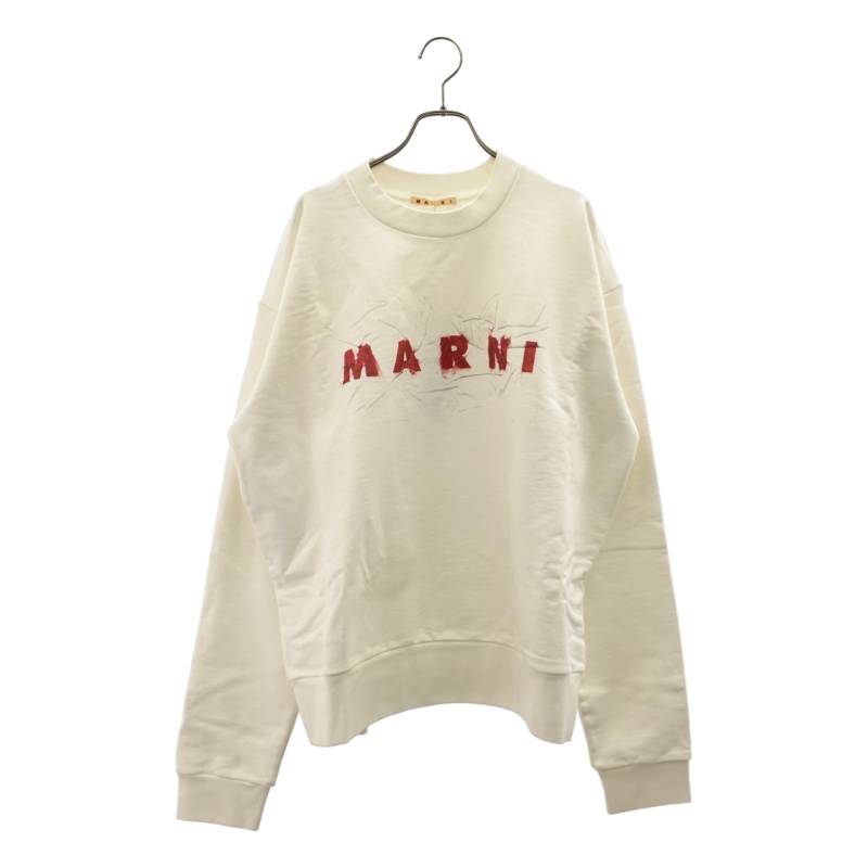 【新品】  MARNI / マルニ | オーガニックコットン ロゴタイプ 汗水 | 48 | NATURAL WHITE / 自然的 | メンズ