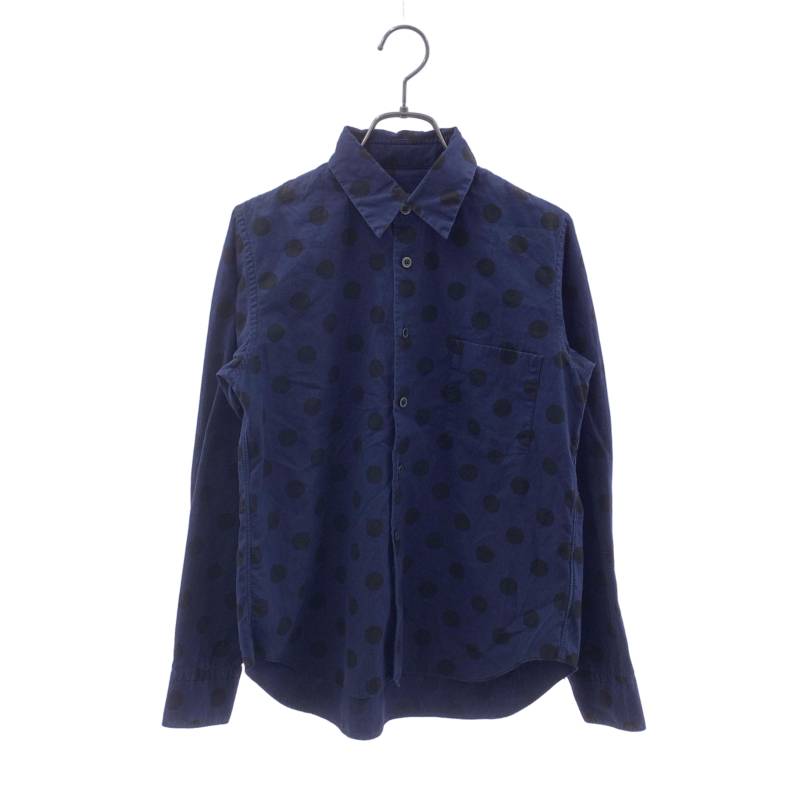 BLACK COMME des GARCONS / ブラックコムデギャルソン | 2013 | 染め加工 ドット シャツ ブラウス | XS | ネイビー | レディース|KLD 店