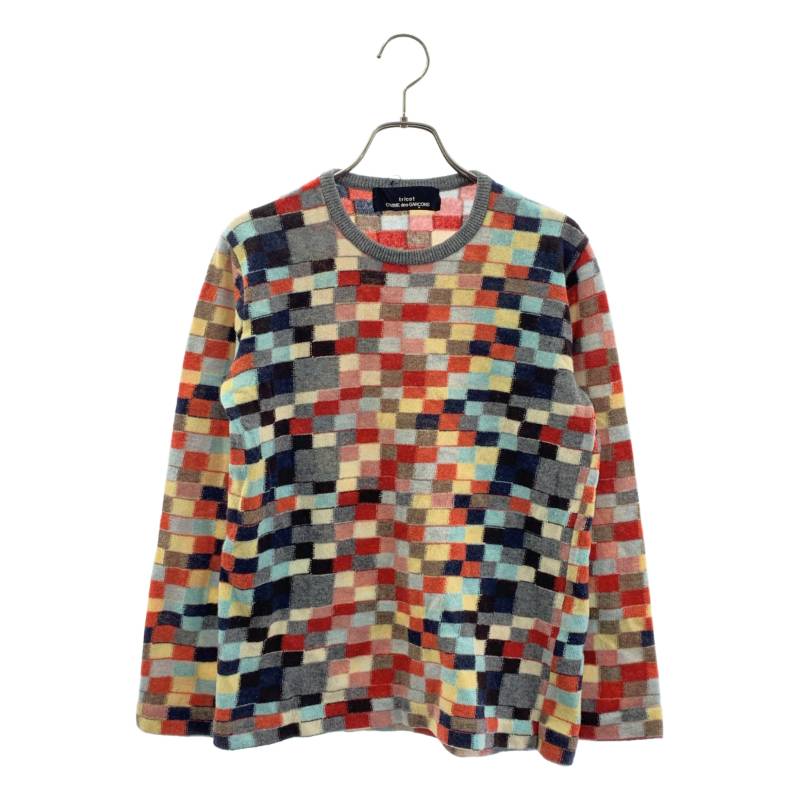 tricot COMME des GARCONS / トリココムデギャルソン | 2000AW | 羊毛 総柄 編み物 ティーシャツ | マルチ色合い | レディース