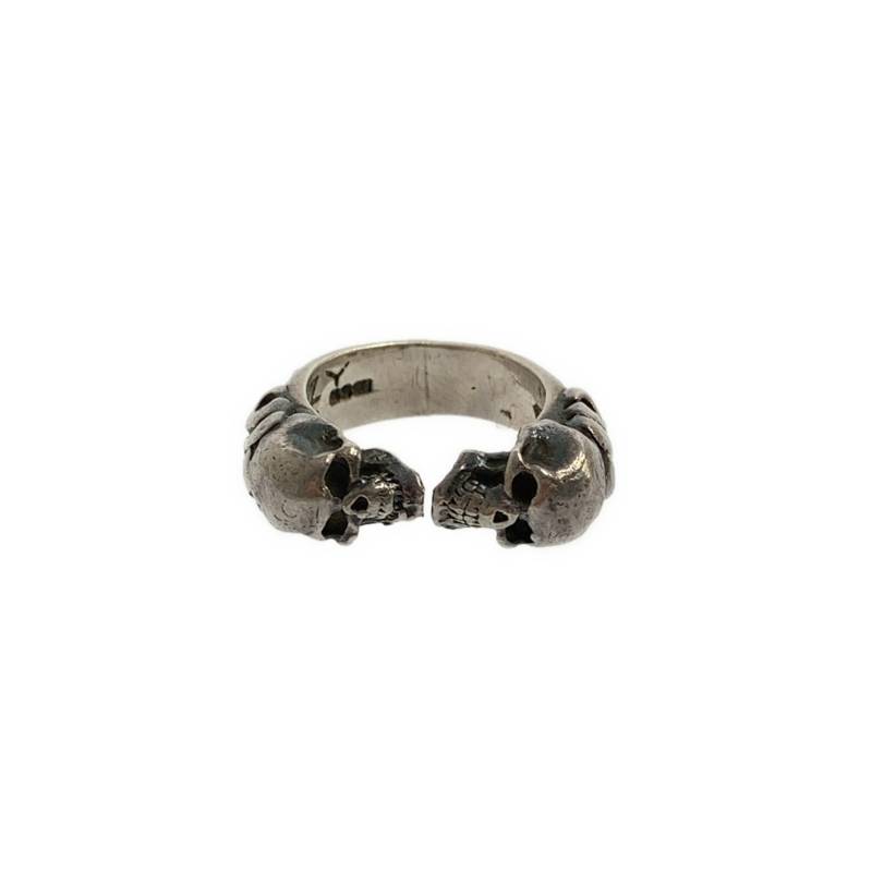 CRAZY PIG / クレイジーピッグ | SV925 Two Skulls Ring スカル輪っか | しろがね色 | メンズ