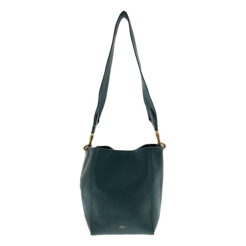 【美品】  CELINE / セリーヌ | サングル 井戸釣瓶 ショルダーバッグ | 緑であること | レディース