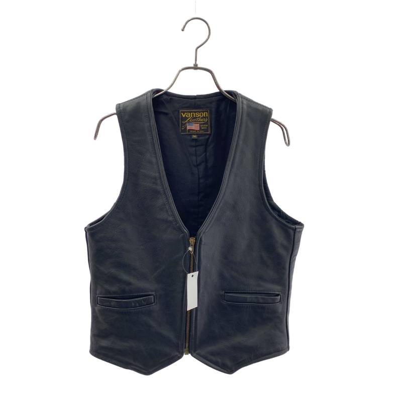 VANSON / バンソン | なめし革 ジップアップ より良い | 36 | 黒いこと | メンズ
