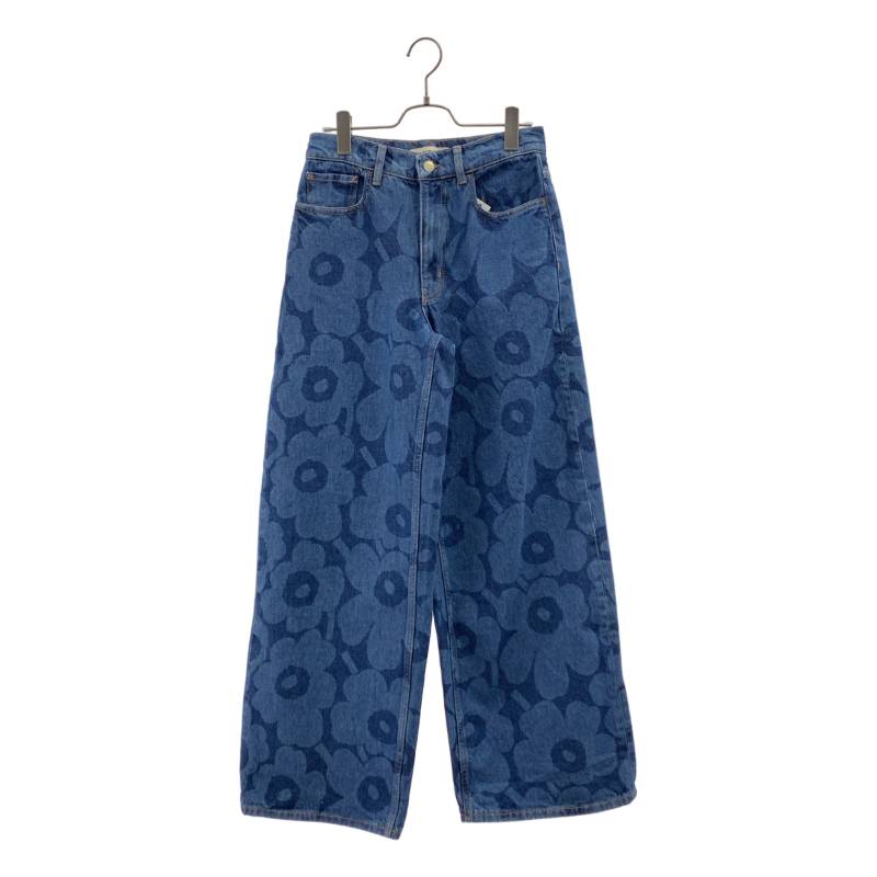 marimekko / マリメッコ | Unikko ルーズフィット ジーンズズボン下 | インディゴ | レディース