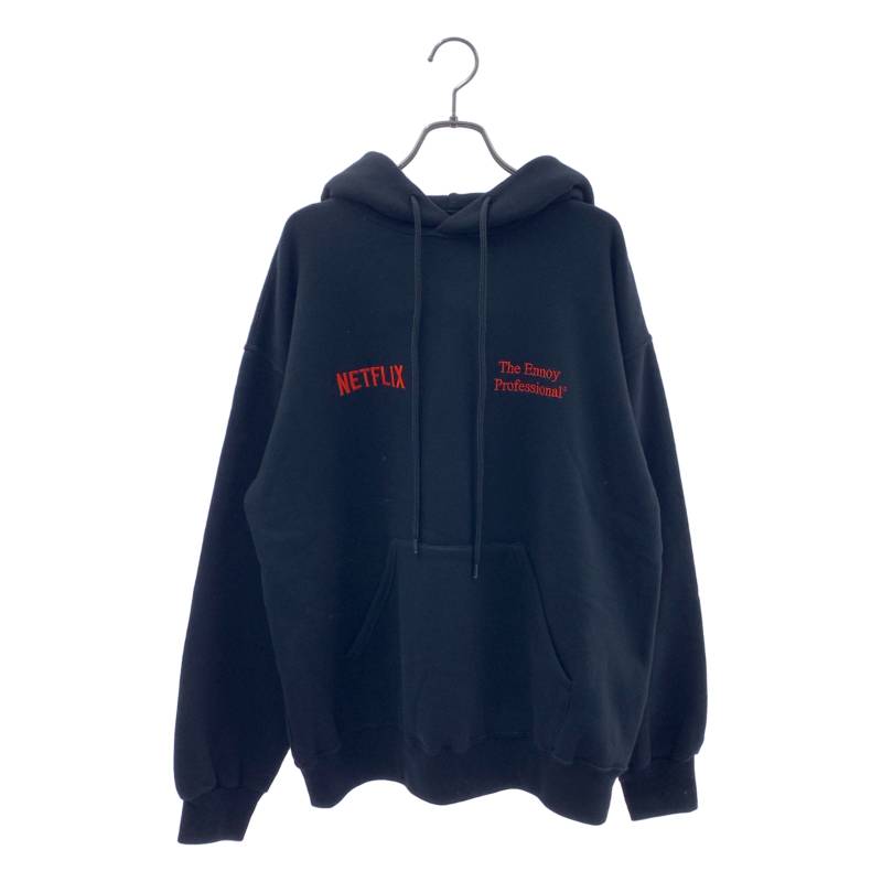 The Ennoy Professional / ザエンノイプロフェッショナル | 2023AW | × Netflix Hoodie / ロゴタイプ 汗水 フーディ | L | 黒いこと | メンズ