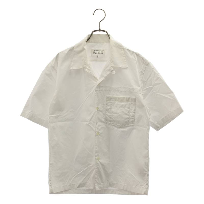 【美品】  Maison Margiela / メゾンマルジェラ | 2018SS | 綿織物 パッチワーク 開けはなし色つや プルオーバー | 38 | 白いこと | メンズ
