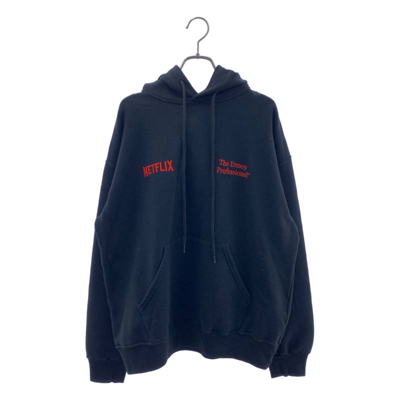 The Ennoy Professional / ザエンノイプロフェッショナル | × Netflix Hoodie / ロゴタイプ 汗水 フーディ | L | 黒いこと | メンズ