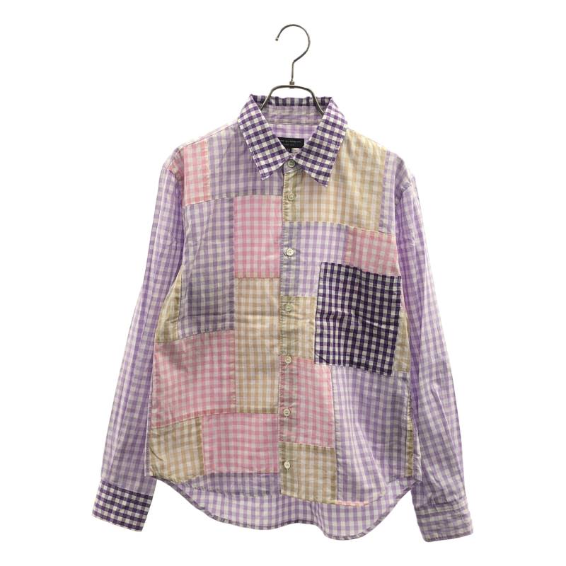 COMME des GARCONS HOMME PLUS / コムデギャルソンオムプリュス | 2013AW | 読み合わせる パッチワーク プルオーバー | XS | パープル系 | メンズ
