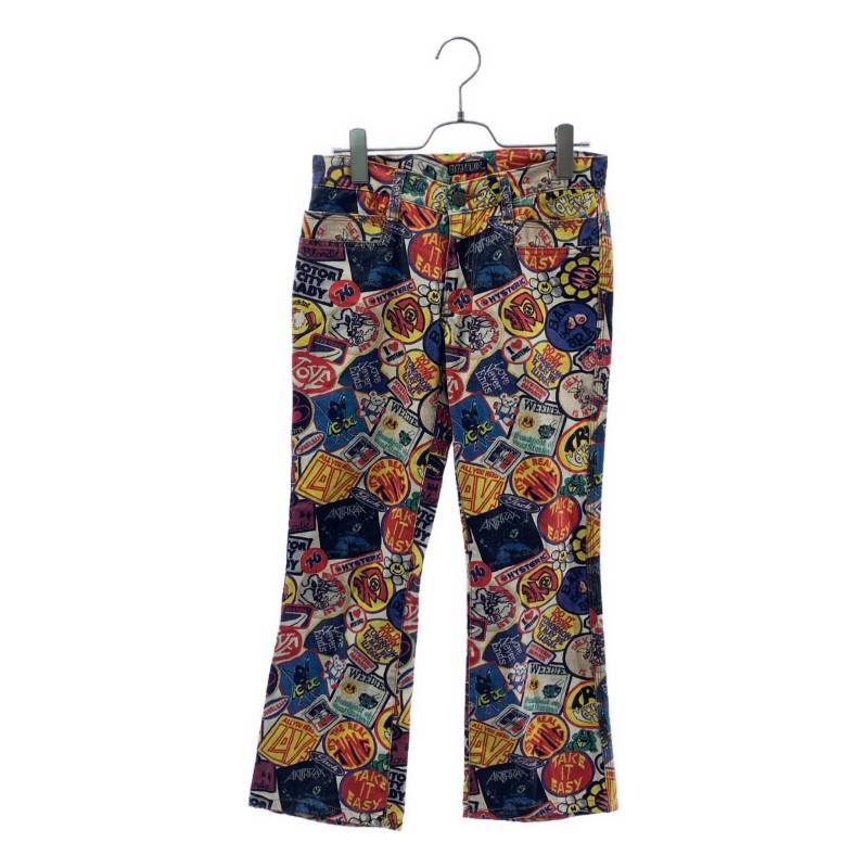 HYSTERIC GLAMOUR / ヒステリックグラマー | 総柄 ロゴタイプ名取り草 ズボン下 | S | マルチ色合い | レディース
