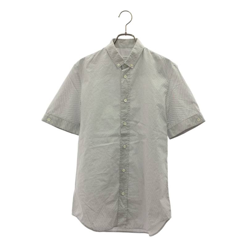 Maison Martin Margiela / メゾンマルタンマルジェラ | 2015SS | 綿織物 総柄 名取り草落ち込む ティーシャツ | 44 | 白いこと/米国海軍 | メンズ