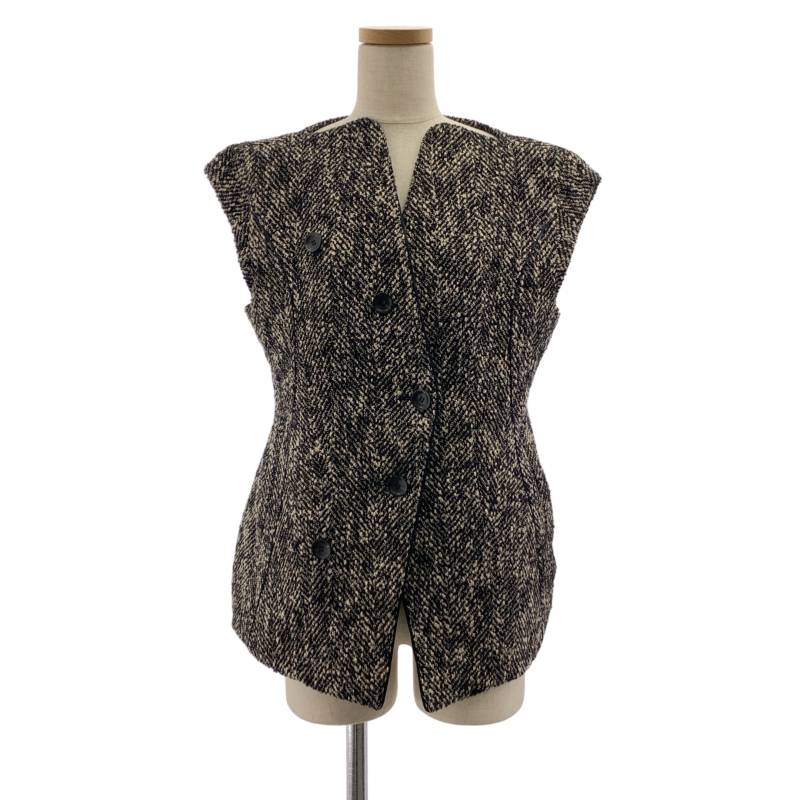 AKIRANAKA / アキラナカ | Sesilia tweed jacket ツィードより良い | 2 | 黒いこと/ベージュ | レディース