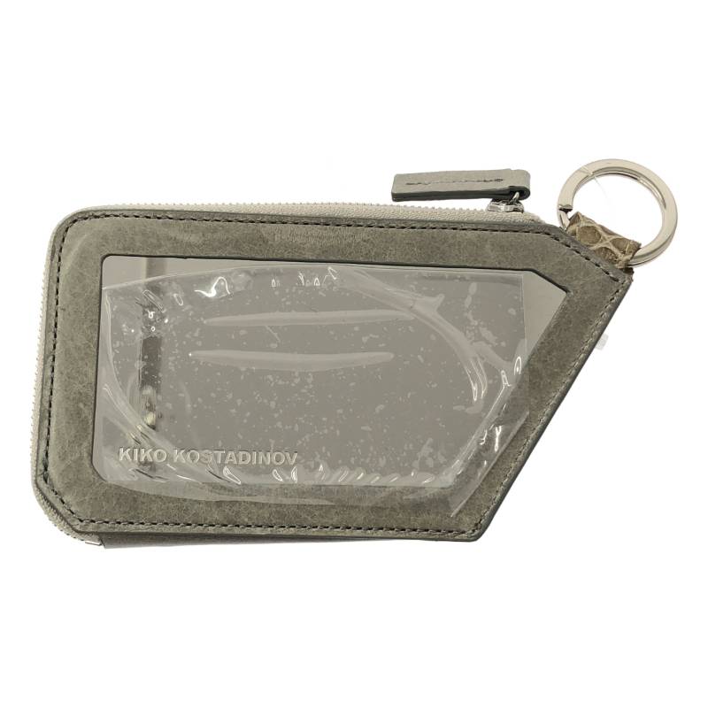 【新品】  Kiko Kostadinov / キココスタディノフ | 2025SS | OHNE WALLET 幾何学的 なめし革 コインケース | ともし火赤銅色×セメント質 | メンズ