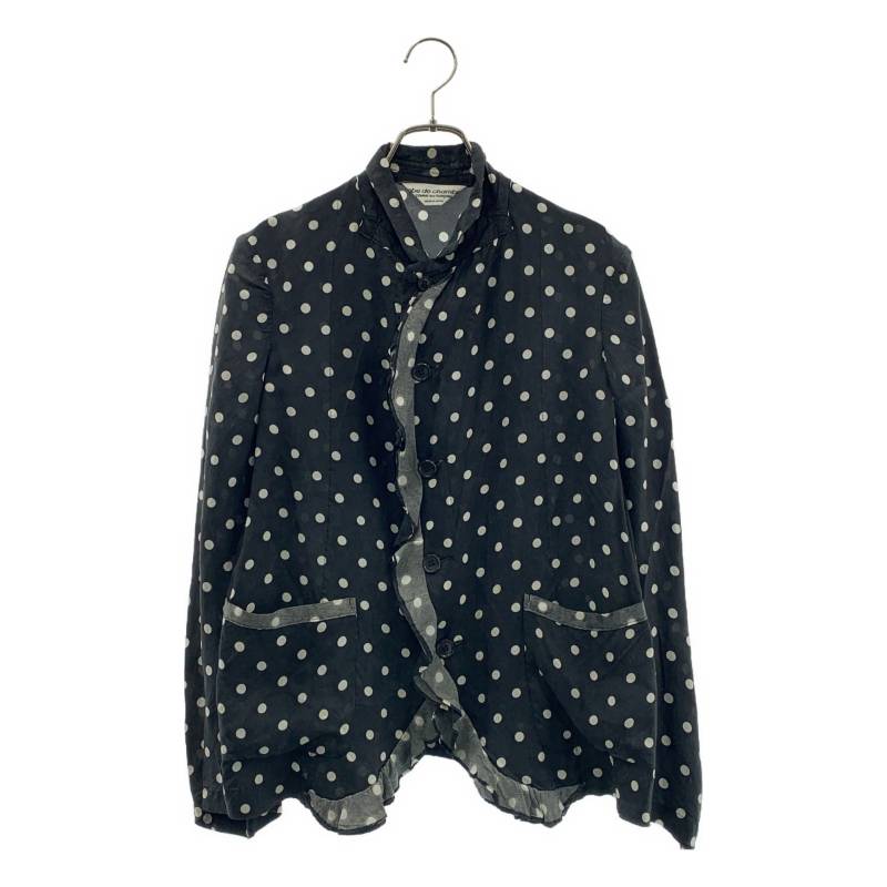 robe de chambre COMME des GARCONS / ローブドシャンブルコムデギャルソン | 2001AW | キュプラ 点点 フラウンス シングル上衣 | 黒いこと | レディース