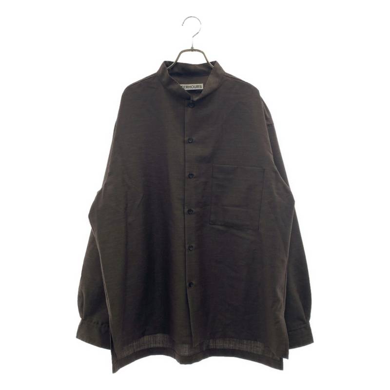 AFTER HOURS / アフターアワーズ | MANDARIN COLLAR SHIRT / モンドリアンカラーシャツ | 3 | うす暗い赤銅色 | メンズ