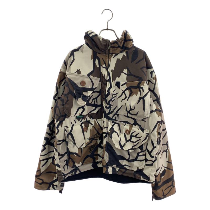 DAYONE CAMOUFLAGE / デイワンカモフラージュ | トライバルカモ ハイネック フリースジャケット | L | カーキ | メンズ