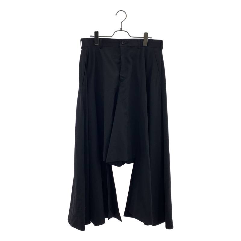 【美品】  COMME des GARCONS HOMME PLUS / コムデギャルソンオムプリュス | 2024SS | 羊毛 ドレープ うつり変わり サルエルパンツ | M | 黒いこと | メンズ