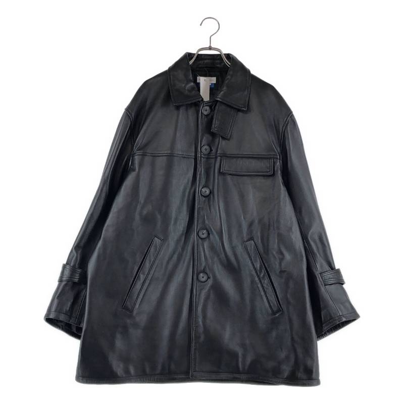 Maison Special / メゾンスペシャル | Sheep Leather Car Coat / シープレザー 鉄道車両厚地の外套 | 1 | 黒いこと | メンズ