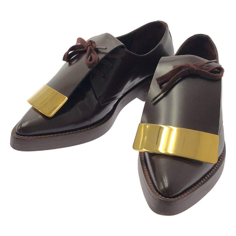 MARNI / マルニ | レザー ポインテッドトゥ ローファー | 38 | ボルドー | レディース|KLD 店