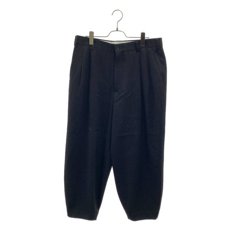 【美品】 Graphpaper / グラフペーパー | Wool Doeskin Tapered Pants / ウール 2タック ワイド テーパード パンツ | 2 | ブラック | メンズ｜KLD 店