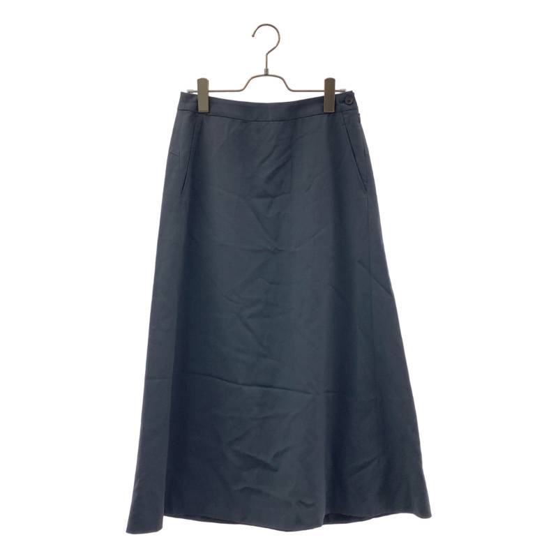 ISSEY MIYAKE / イッセイミヤケ | 2003SS | WHITE LABEL / ウール サイドジップ ロングスカート | 2 | チャコールグレー | レディース|KLD 店