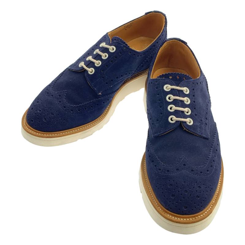 【美品】 Tricker's / トリッカーズ | ×NORSE PROJECTS / BOURTON バートン スエード レースアップシューズ | 8 | ネイビー | メンズ|KLD 店