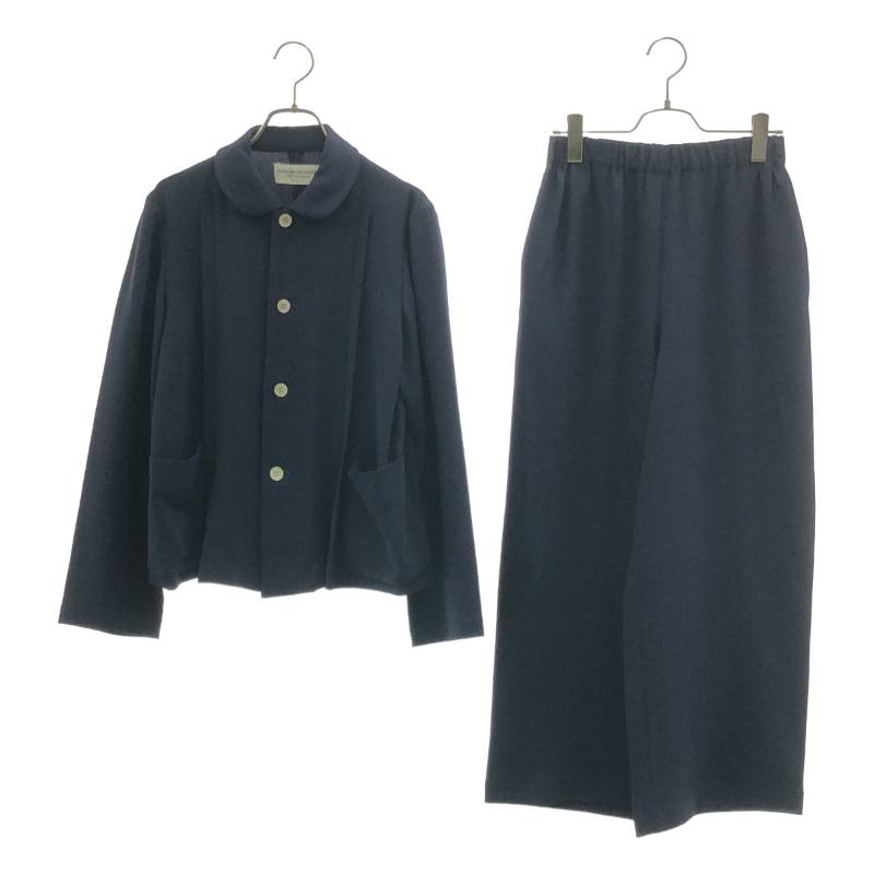 robe de chambre COMME des GARCONS / ローブドシャンブルコムデギャルソン | 1995AW | セットアップ / ラウンドカラージャケット イージーパンツ | ネイビー | レディース|KLD 店