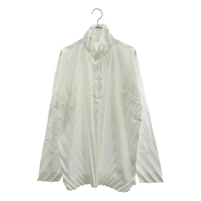 HOMME PLISSE ISSEY MIYAKE / オムプリッセイッセイミヤケ | 2015SS | ポリエステル プリーツ シャツ | 3 | ホワイト | メンズ｜KLD 店