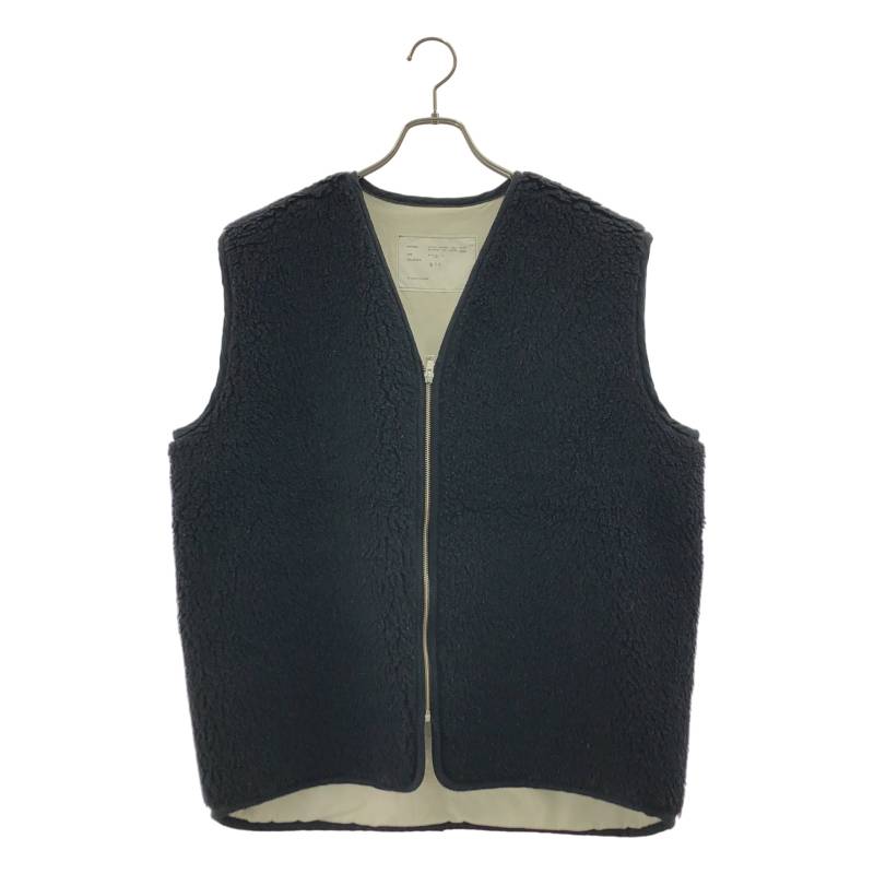 CAMIEL FORTGENS / カミエルフォートへンス | FLEECE BEST / ウール フリースベスト | M | ブラック | メンズ｜KLD 店
