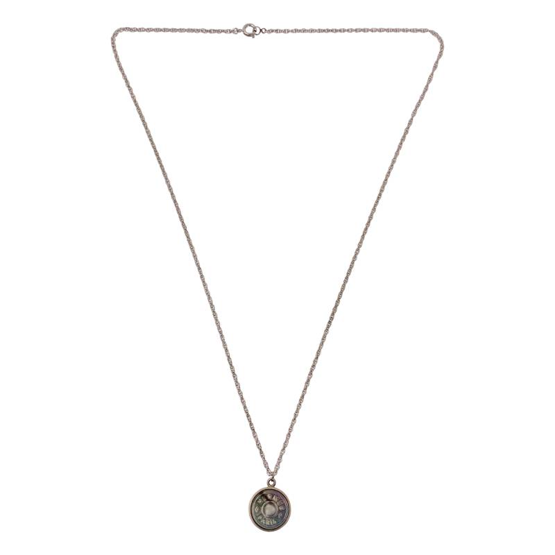 HERMES / エルメス | BIJOUTERIE FANTAISIE 白蝶貝 コイン ネックレス | シルバー | レディース｜KLD 店