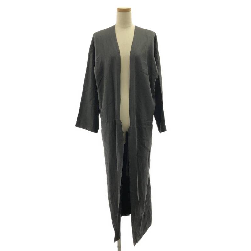 ARTS&SCIENCE / アーツアンドサイエンス | リネン カシュクールワンピース | 1 | ダークグレー | レディース｜KLD 店 17,297円