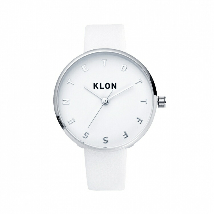楽天市場 ポイント10倍 Klon Mock Number White Ver Silver 33mm クローン レディース メンズ 腕時計 白 シンプル モノトーン モノクロ 誕生日 腕時計 ギフト プレゼント お揃い 祝い ギフト プレゼント 父の日 Klon