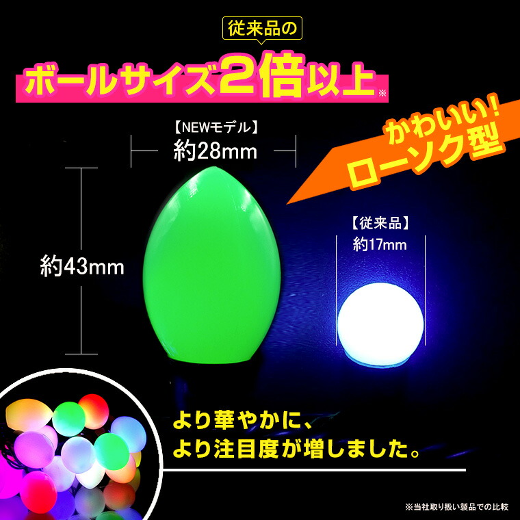 人気上昇中 高品質 イルミネーションライト LED 特大カラーボール 5m 25球 レインボー ローソク型 屋外 室内 防雨 防水 おしゃれ かわいい  ストリングライト ストレートライト 庭 ガーデンンライト ツリー 部屋 電飾 装飾 飾り 樹木 フェンス マンション  www.basexpert.com.br