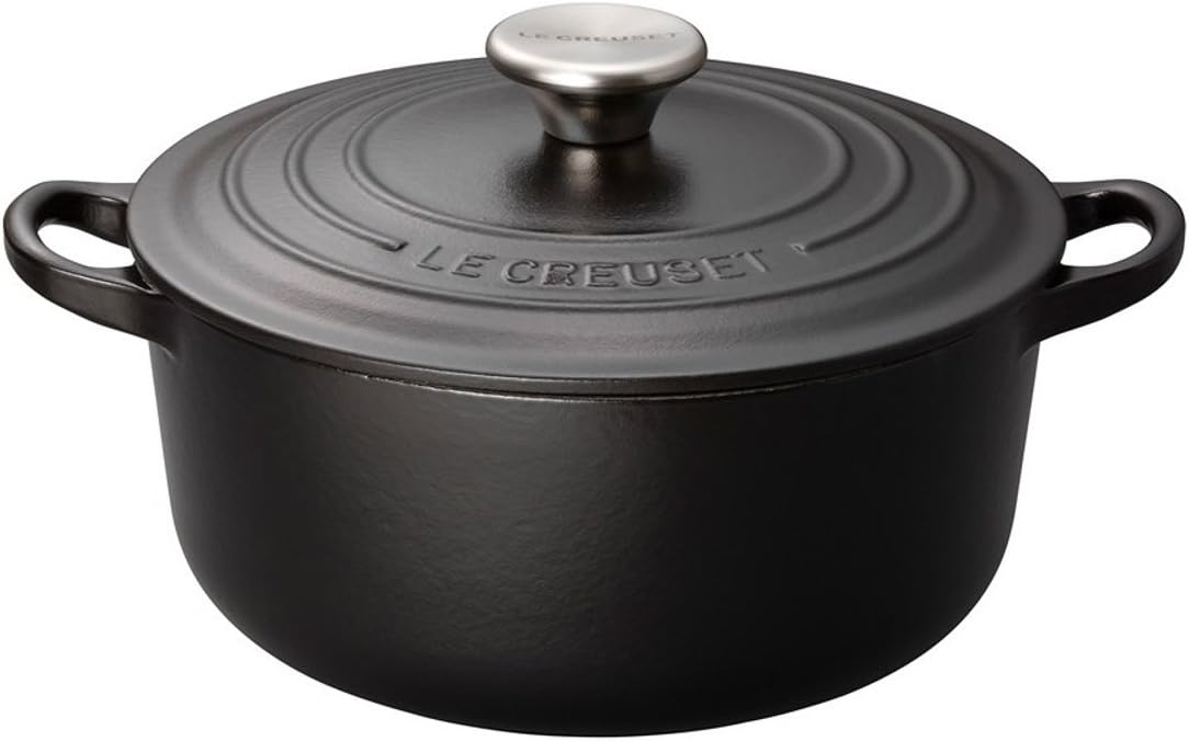 ル・クルーゼ(Le Creuset) 鋳物 ホーロー 鍋 ココット・ロンド 22 cm マットブラック ガス IH オーブン 対応 【日本正規販売品】｜KNG SHOP 店