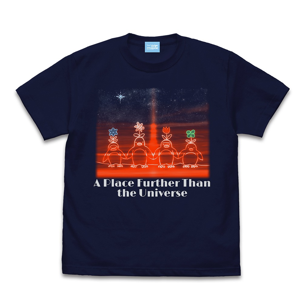 宇宙よりも遠い場所 ペンギン Tシャツ NAVY M 【09/16頃入荷】画像