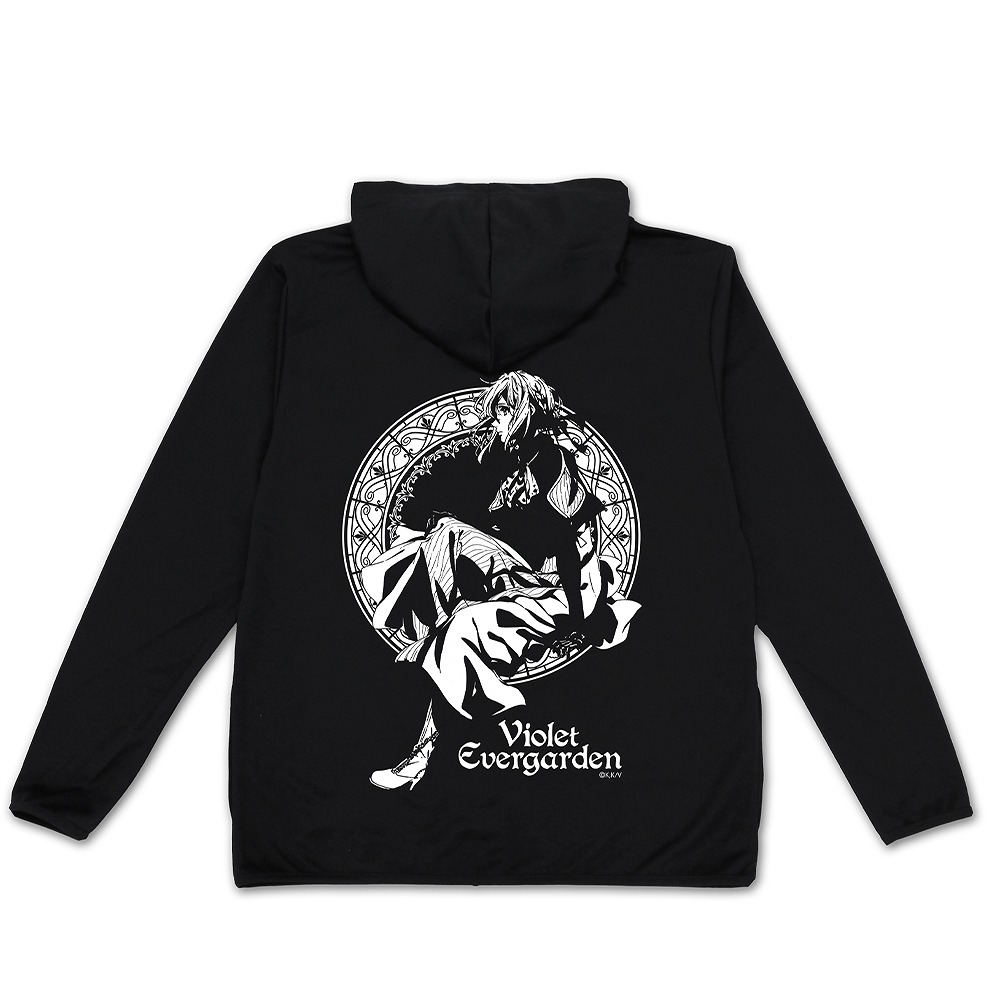 ヴァイオレット・エヴァーガーデン 薄手ドライパーカー BLACK XL 【09/24頃入荷】画像