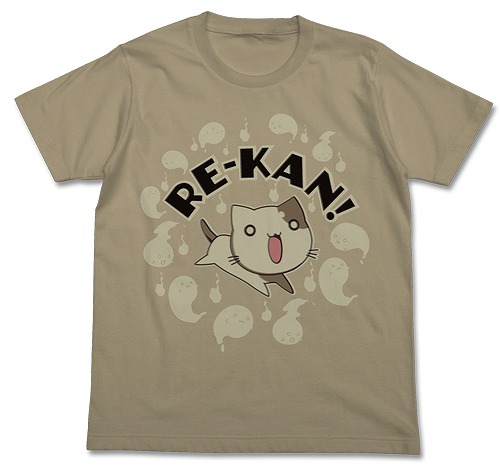 レーカン! エロ猫Tシャツ サンドカーキ サイズ:L画像